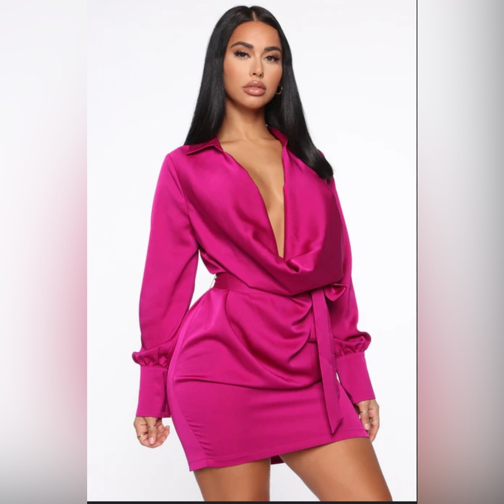 Fashion Nova Magenta Mini Dress